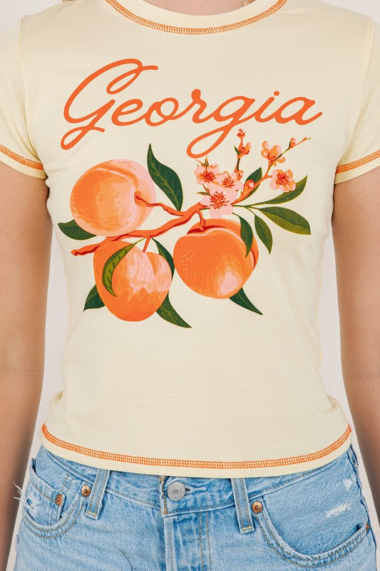 Georgia Peach Baby Tee