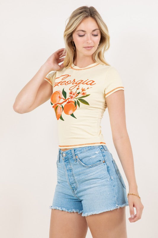 Georgia Peach Baby Tee