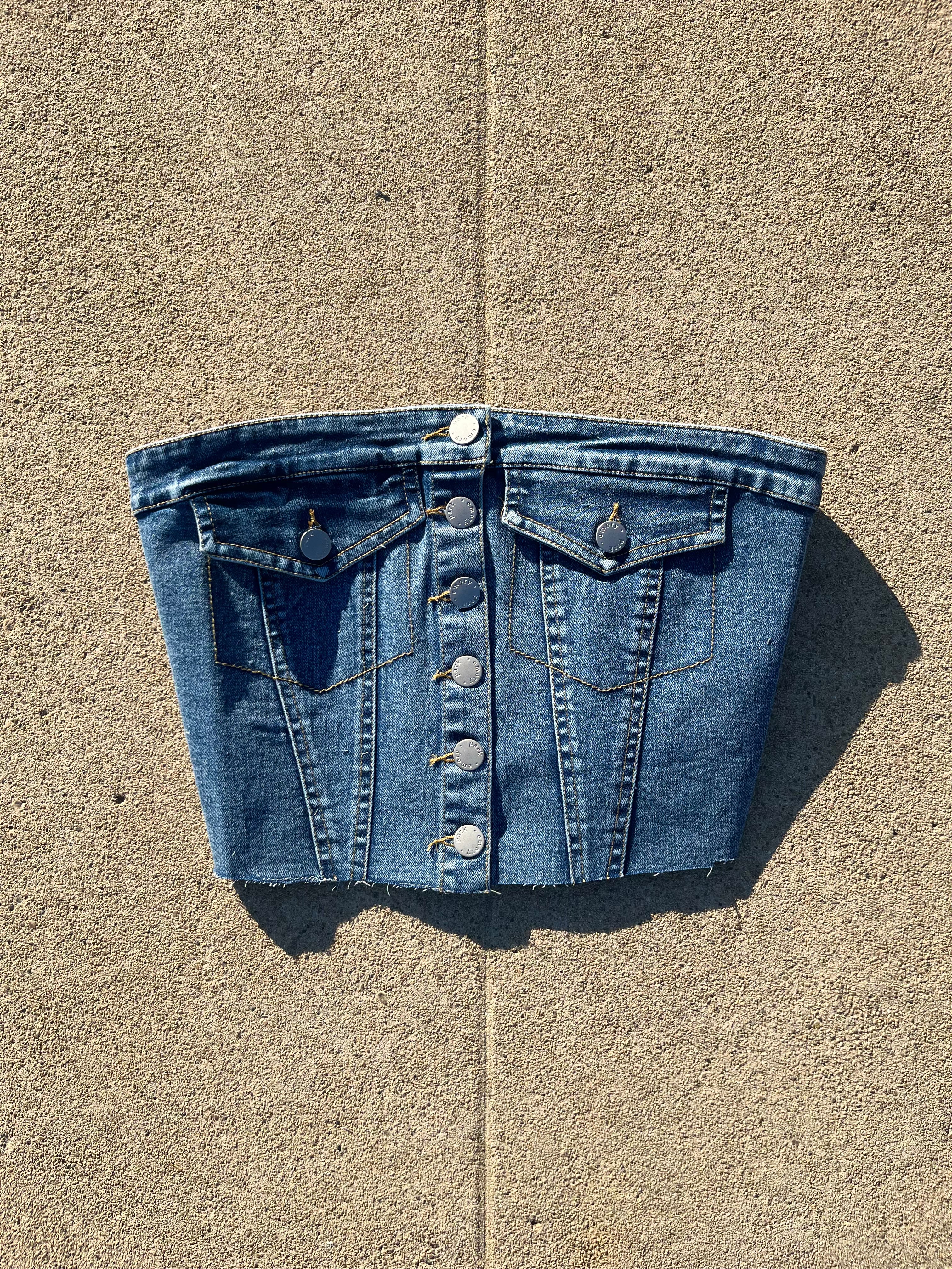 Isabella Denim Crop Top