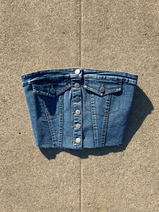 Isabella Denim Crop Top