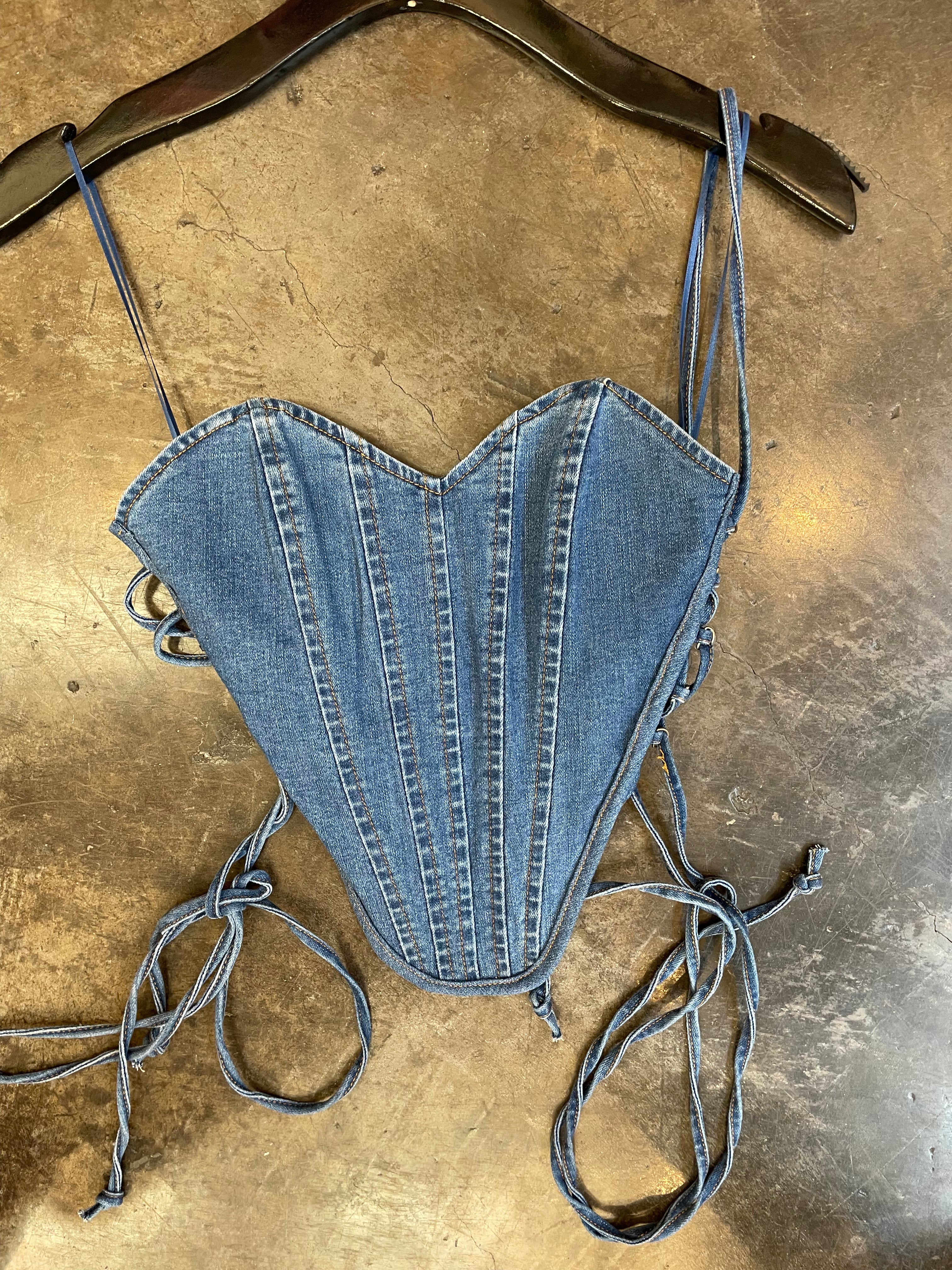 Denim Corset Top