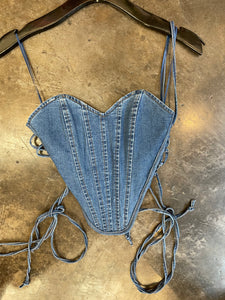 Denim Corset Top